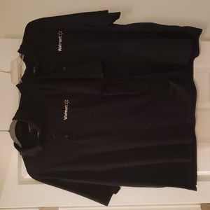 (2) Black Men's polos walmart employee shirts
